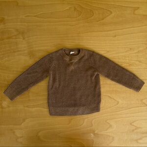 GAP Brown Crewneck Textured Knit Sweater